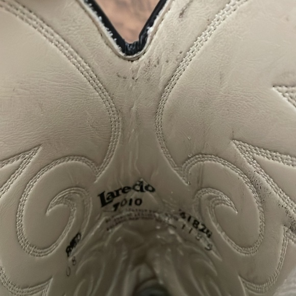 Laredo Western Vintage Black Leather Cowboy Boots - Picture 5 of 5